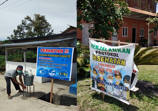 Cegah Covid-19, RT Sediakan Cuci Tangan dan Selalu Himbauan Warga